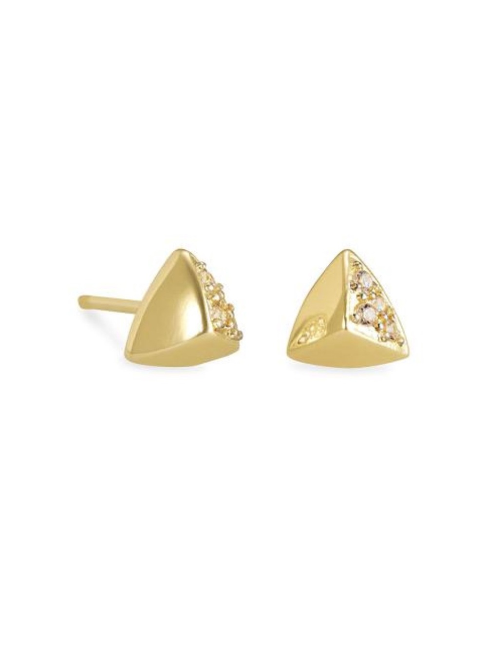 NWT! Kendra Scott Perry Stud Earrings - Gold with Crystal Accents